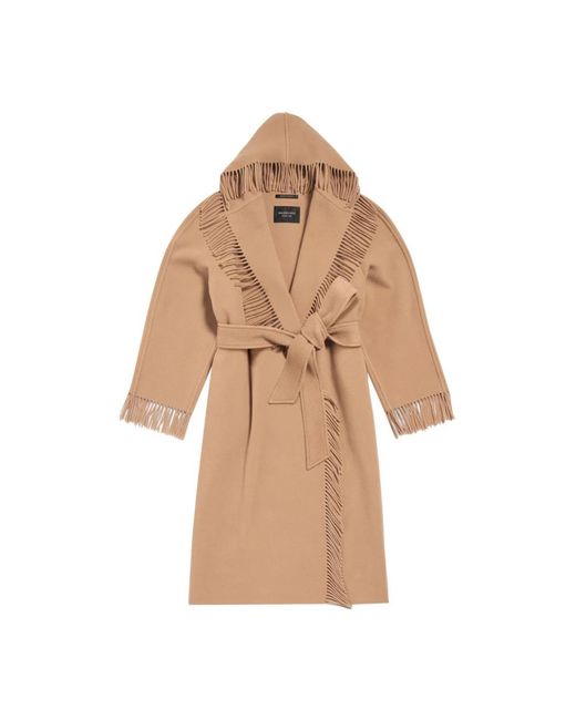 Balenciaga Brown Belted Coats