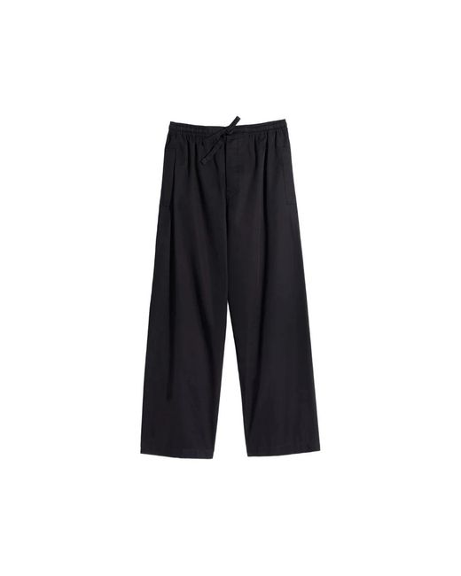 Lemaire Black Wide Trousers for men