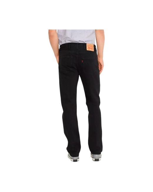 Levi's Black Straight Fit Jeans for men