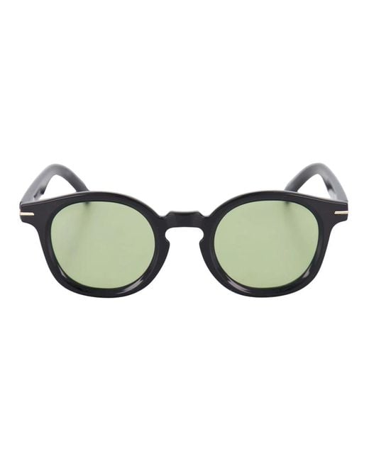 Le Specs Schwarze 'Hoodwinked' Runde Sonnenbrille in Brown für Herren
