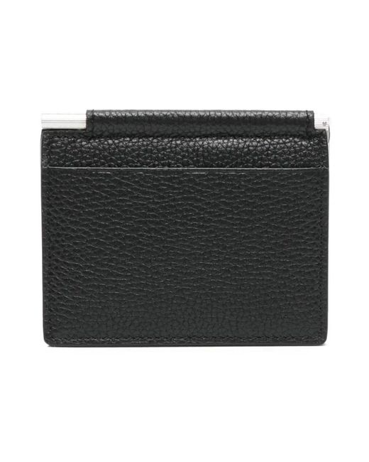 Tom Ford Faltbare Geldbörse Mit Geldklammer Aus Weichem Narbenleder, T Line in Black für Herren