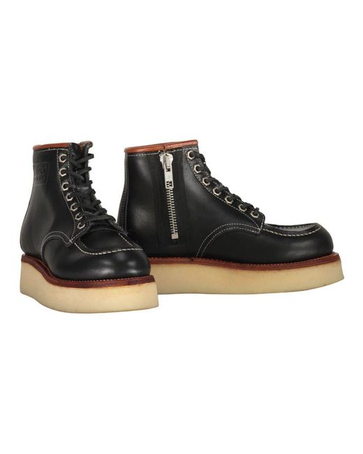 KENZO Black Lace-Up Boots