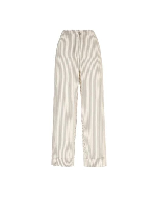 The Row White Luxuriöse Weite Seidenhose