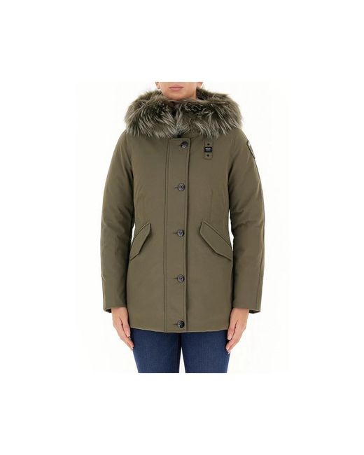 Blauer Kapuzenjacke Mit Array-Design in Green für Herren