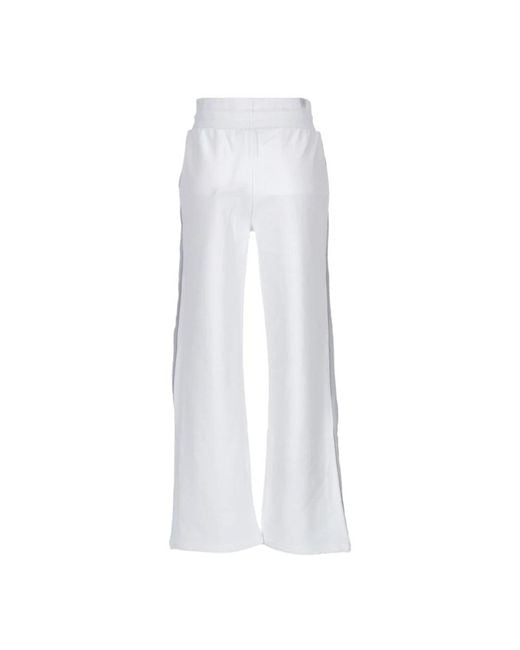 PUMA Broeken ,Wit ,Katoen Witte Lichtgewicht Trainingspak Straight Broek in het White