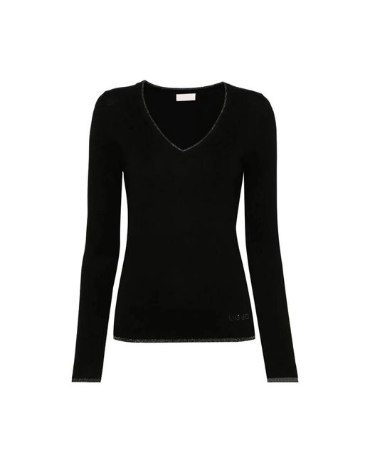 Knitwear > v-neck knitwear Liu Jo en coloris Black
