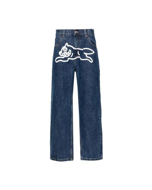 BBCICECREAM Blue Wide Jeans for men