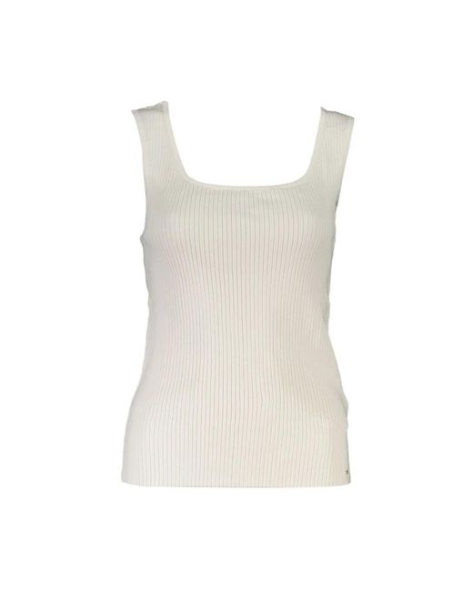 Tommy Hilfiger Natural Sleeveless Tops