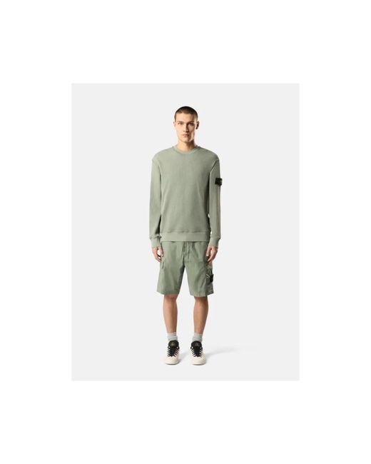 Stone Island Green Casual Shorts for men
