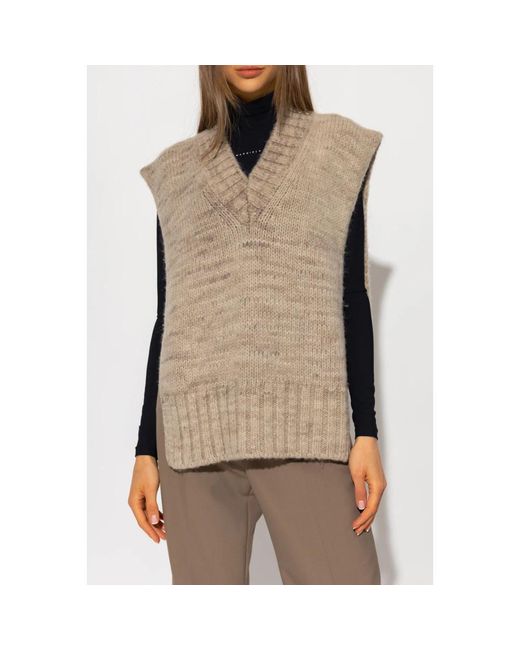 Maison Margiela Natural Sleveless Knitwear