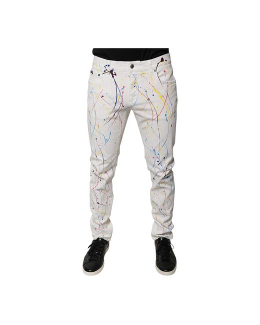 Slim-Fit Jeans Dolce & Gabbana de hombre de color Gray
