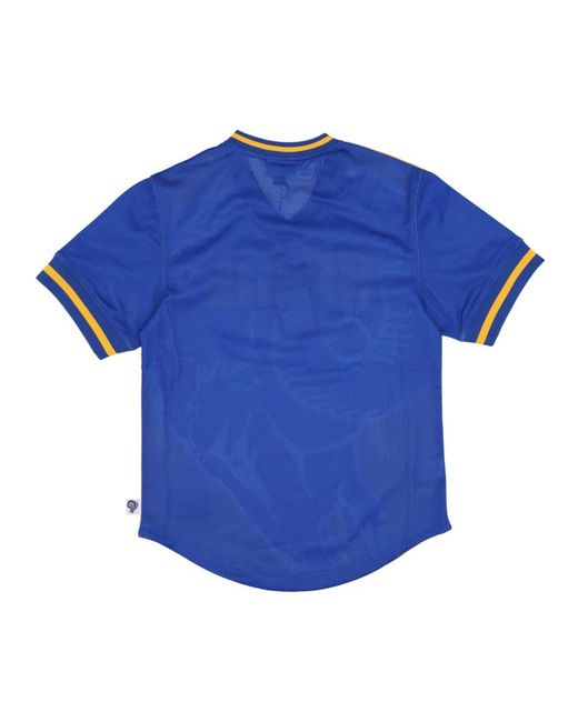 Mitchell & Ness Fitness ,Veelkleurig ,Polyester Nfl Jumbotron 3.0 Mesh V-Hals Jas in het Blue voor heren