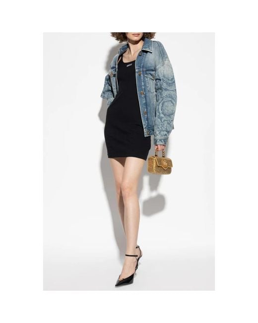 Short Dresses Versace de color Black