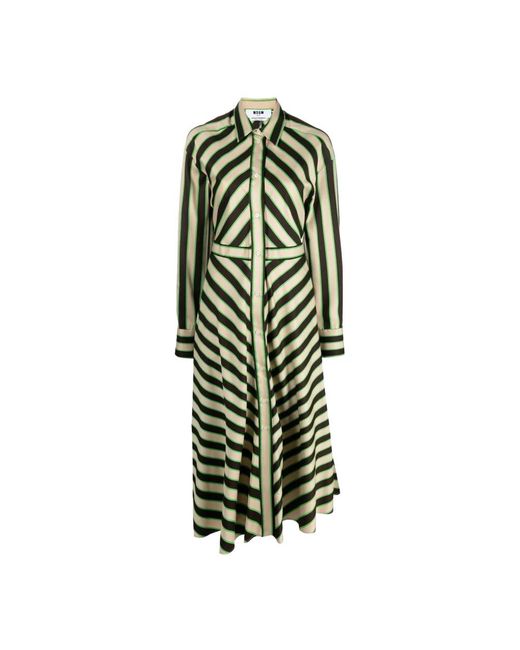 MSGM Kleedjes ,Midi Jurk in het Green