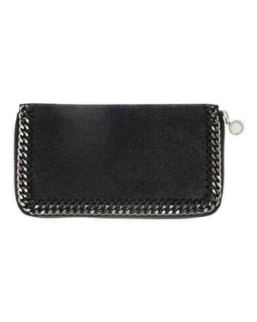 Stella McCartney Black Falabella Continental Wallet