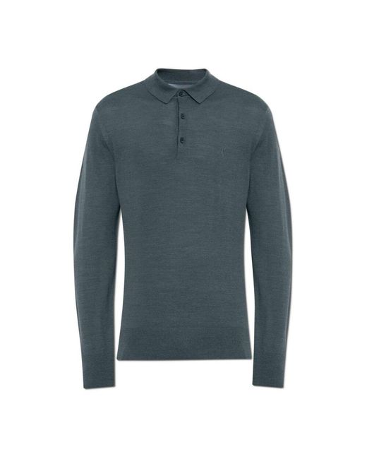 AllSaints Wollpullover mit kragen in Blue für Herren
