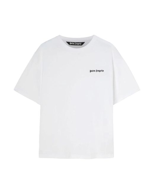 Palm Angels Es T-Shirt mit Besticktem Logo in White für Herren