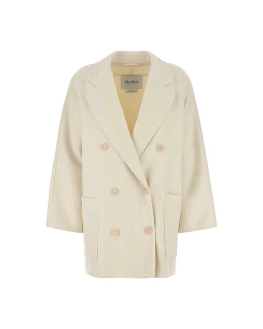 Max Mara Natural Double-Breasted Coats