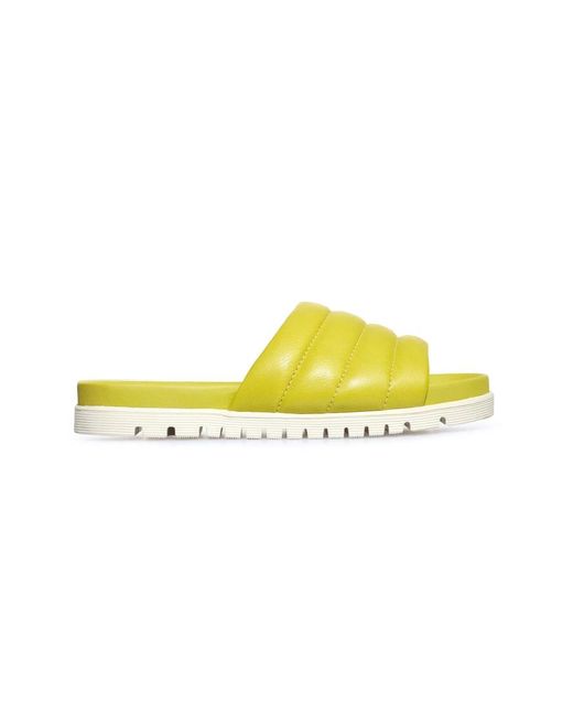 Rohde Schoenen ,Groen ,Flat Sandalen in het Yellow