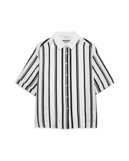 Anine Bing Overhemden ,Wit ,Linnen Coco Shirt in het Black