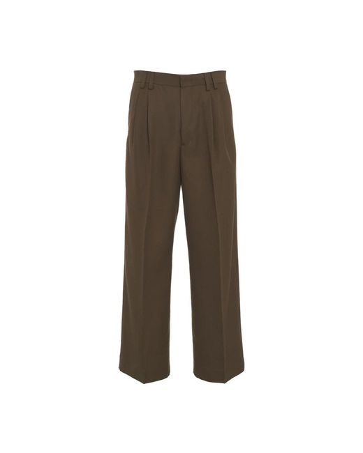 Closed Brown Wide Trousers for men