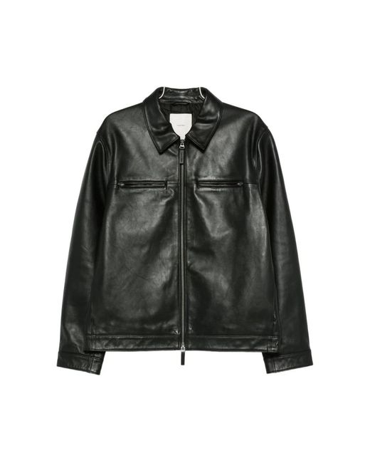 Calvin Klein Leather Jackets in het Black voor heren