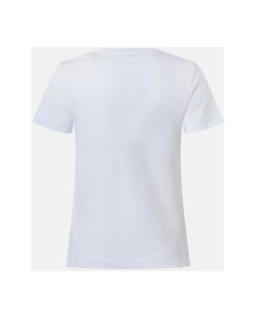 Pinko Tops ,Wit ,Katoen Bussolotto T-Shirt in het White