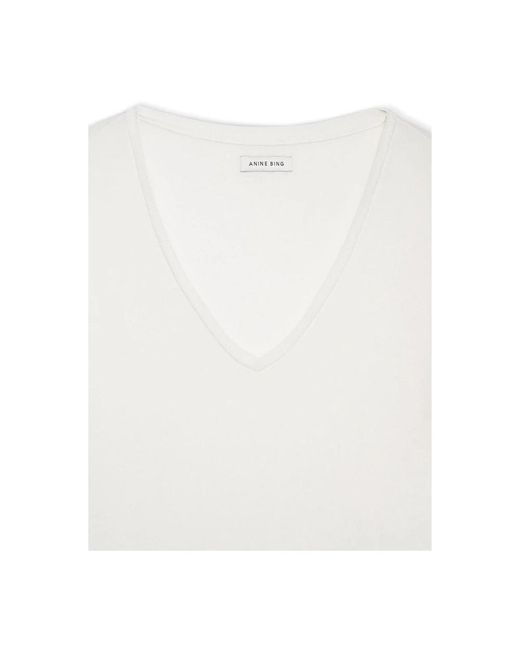 Anine Bing White T-shirts