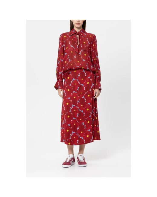 Luisa Cerano Midi Rok 4642 in het Red