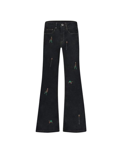 flâneur Black Wide Jeans for men