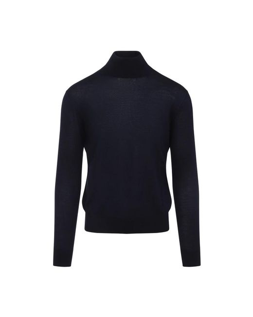 Saint Laurent Truien & Vesten ,Blauw ,Wol Blauwe Trui Luxe Mix Elegante Stijl in het Blue voor heren