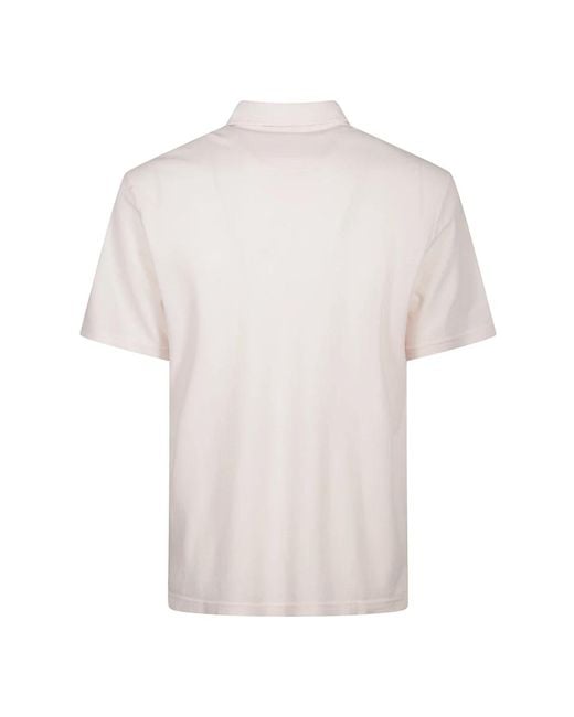 Fedeli Tops ,Roze ,Katoen Superlicht Piqué Poloshirt Met Korte Mouwen in het White voor heren