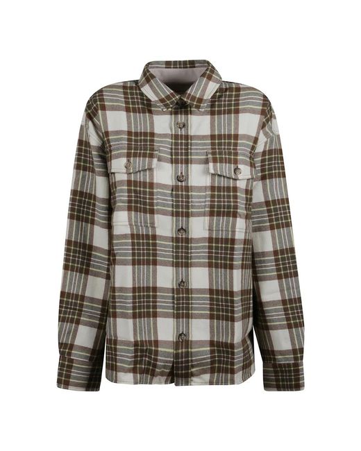 AMI Overhemden ,Veelkleurig ,Check Shirt in het Gray