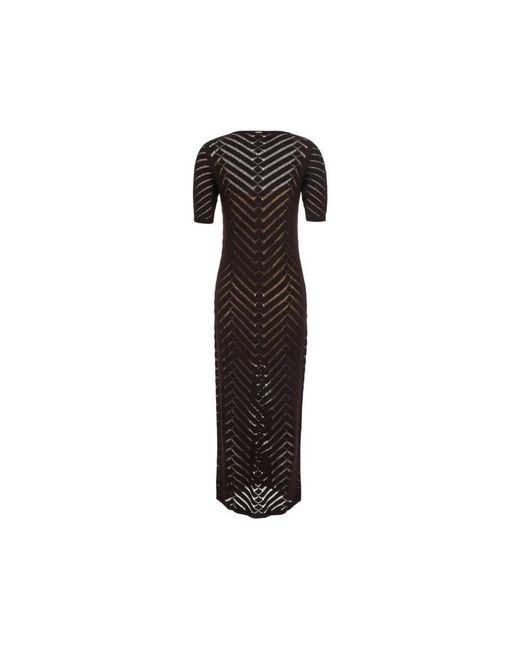 Twinset Black Knitted Dresses