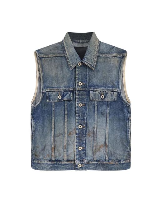 Rick Owens Blue Vests for men