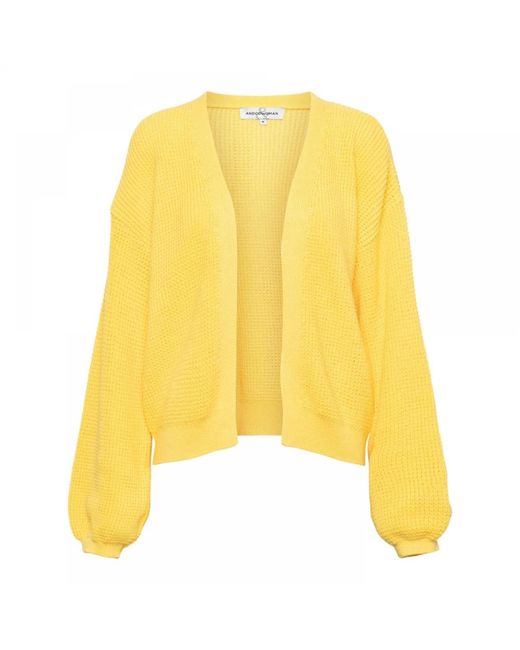 &Co Woman Yellow Cardigans