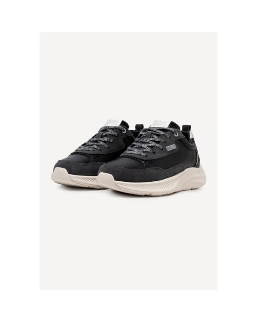 Colmar Schoenen ,Zwart ,Leer Reptile Sneakers in het Black