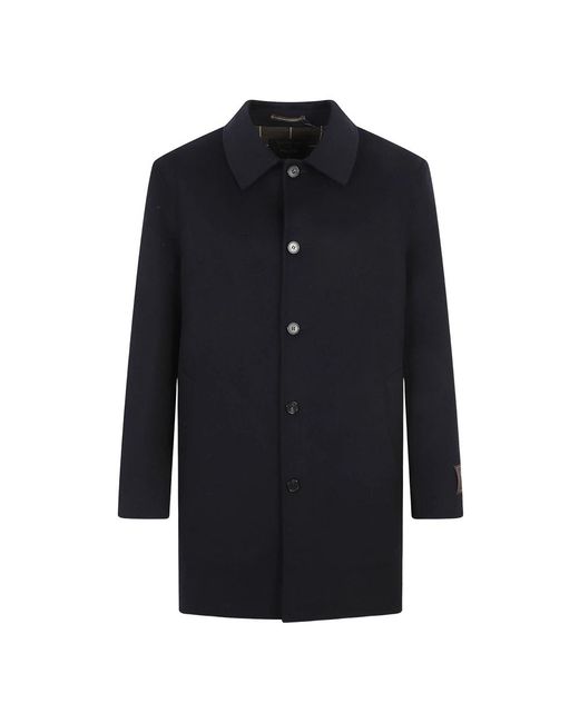 Incotex Blue Single-Breasted Coats for men