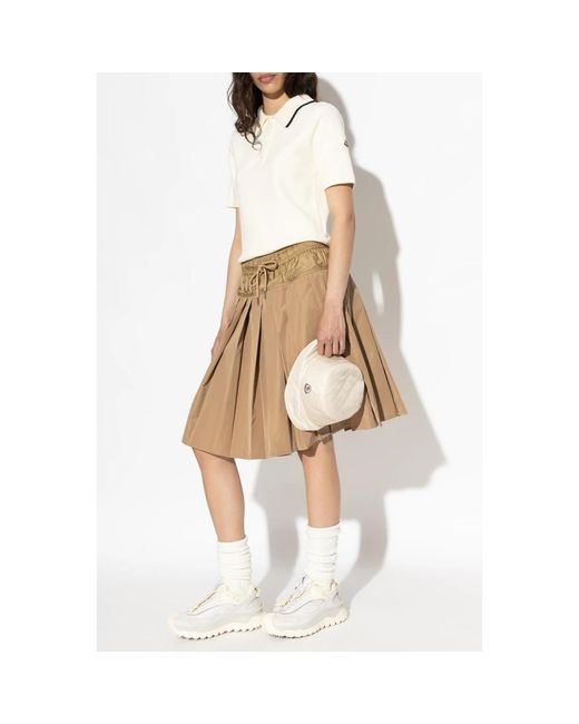 Moncler Rokken ,Geplooide Rok in het Natural