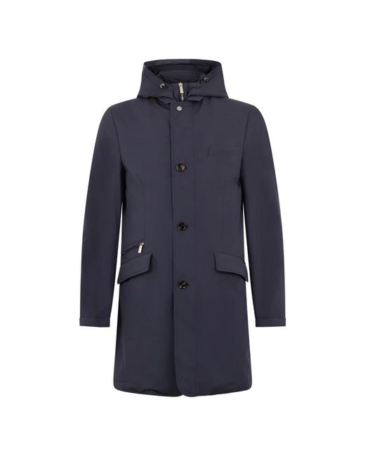 Moorer Elegante Jas Met Capuchon in het Blue voor heren