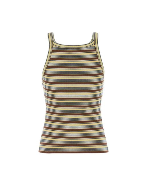 Fendi Yellow Sleeveless Tops