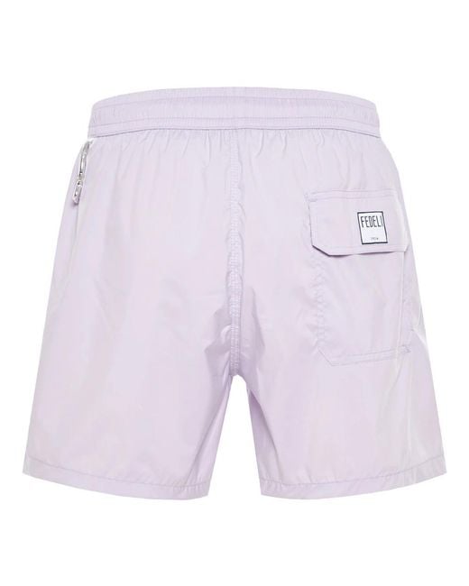 Fedeli Purple Beachwear for men