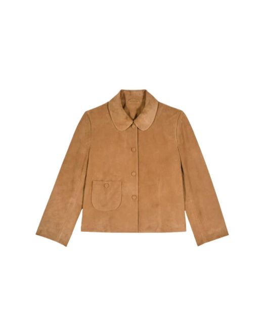 Ba&sh Brown Structured Light Jacket