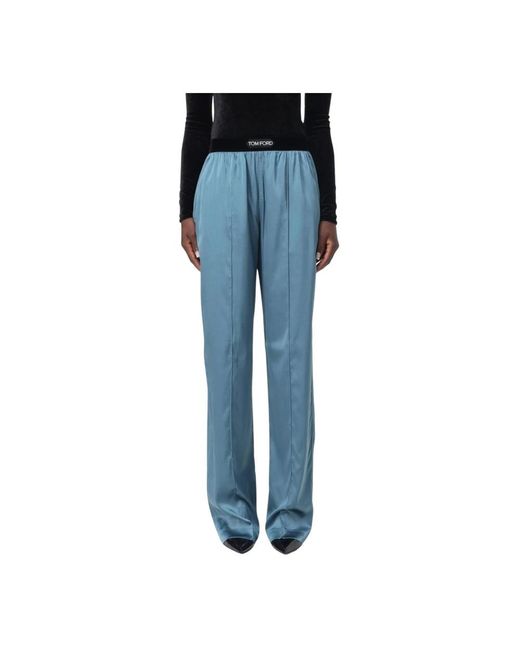 Tom Ford Wide Trousers in het Blue