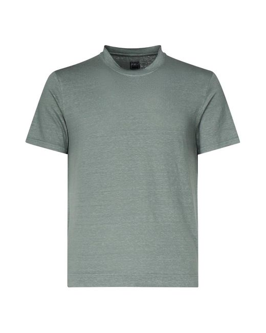 Fedeli Grünes leinen t-shirt und polo in Green für Herren