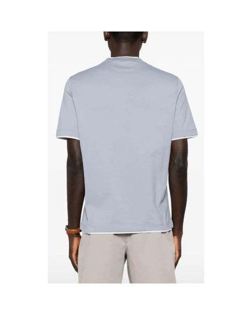 Brunello Cucinelli Blue T-Shirts for men