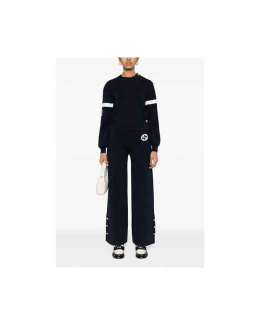 Gucci Blue Wide Trousers