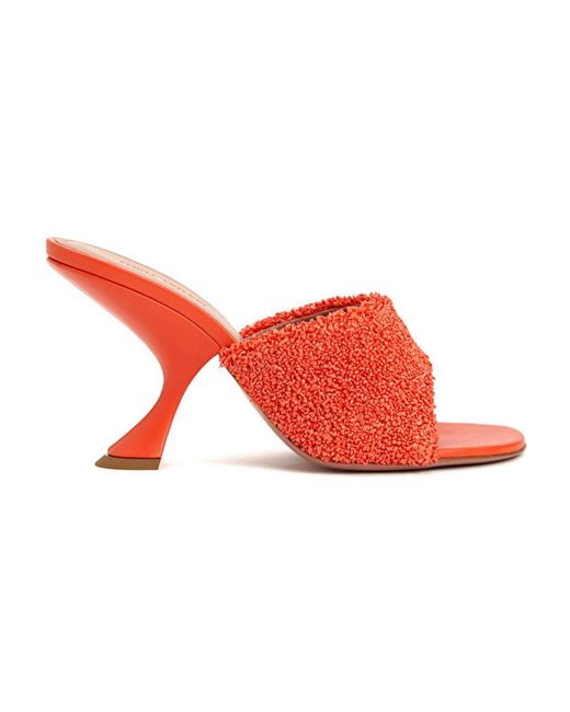 AMINA MUADDI Red Heeled Mules