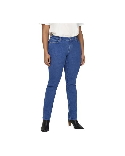 Only Carmakoma Blue Alicia regular denim jeans für frauen
