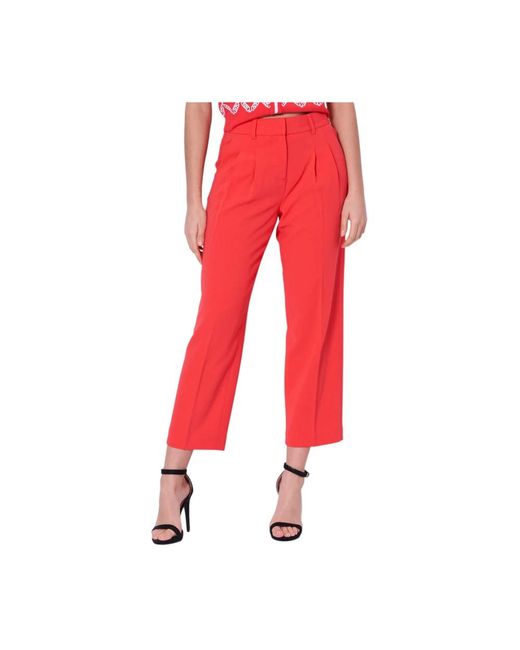 Michael Kors Red Cropped Trousers